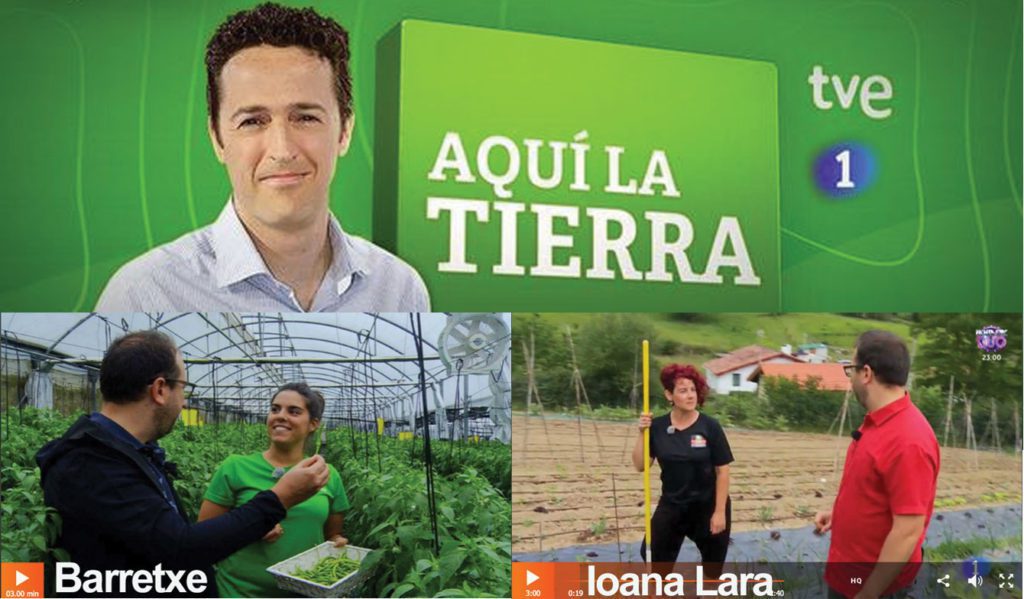 Gure nekazari profesionalak “Aquí la tierra” programan.