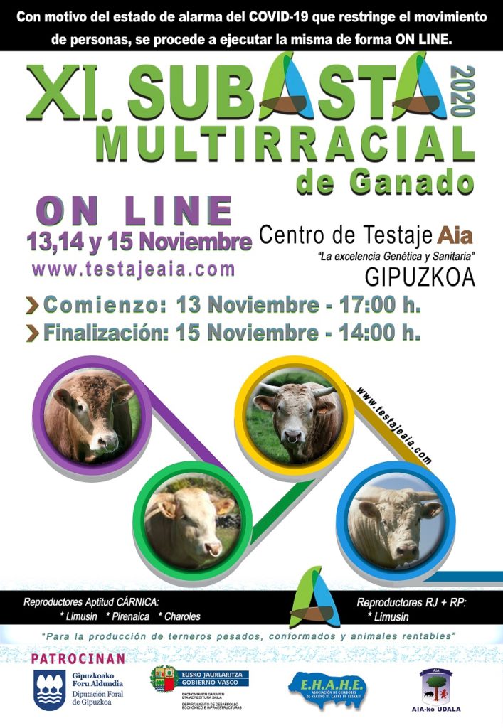 XI SUBASTA MULTIRRACIAL DE GANADO - ONLINE