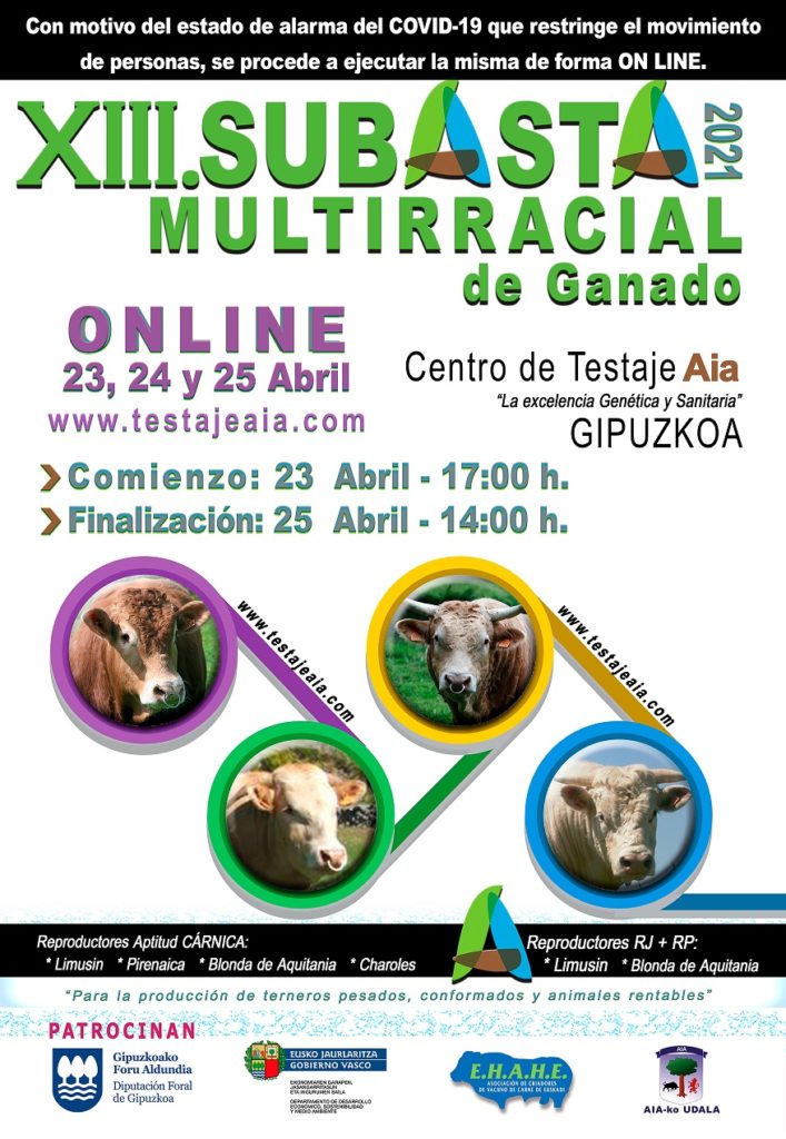 XIII SUBASTA MULTIRRACIAL DE GANADO – ONLINE