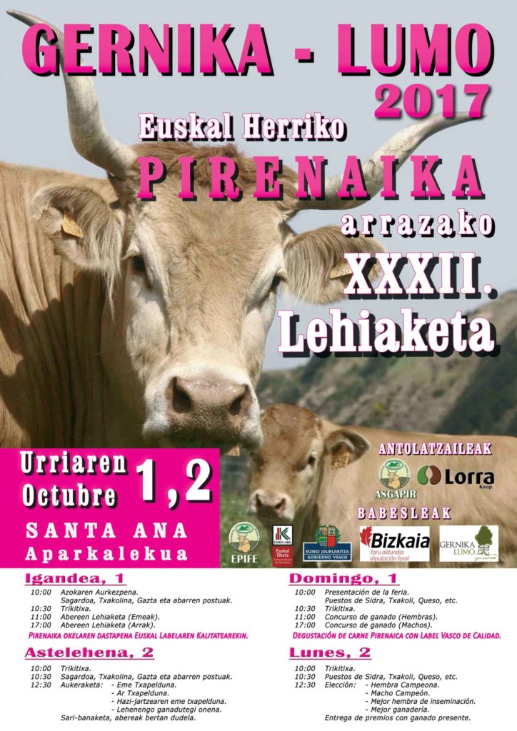 XXXII CONCURSO de GANADO PIRENAICO de EUSKAL HERRIA