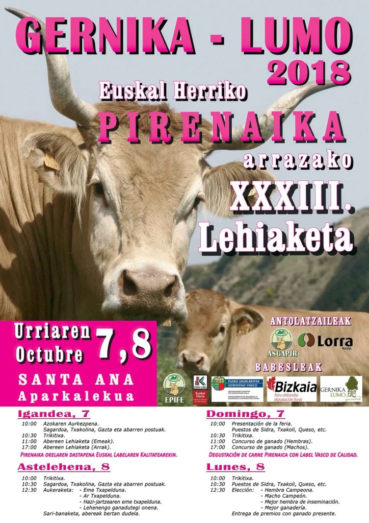 XXXIII CONCURSO de GANADO PIRENAICO de EUSKAL HERRIA