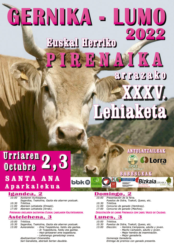 XXXV CONCURSO de GANADO PIRENAICO de EUSKAL HERRIA