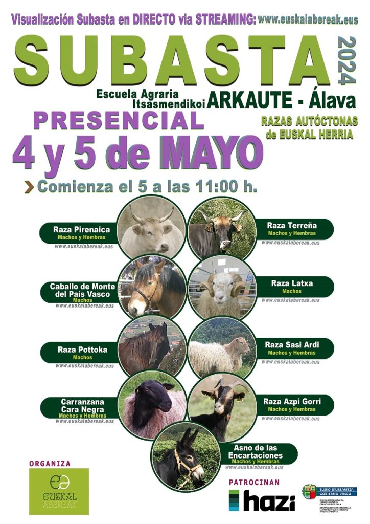 Subasta Oficial de Ganado de ARKAUTE 2024