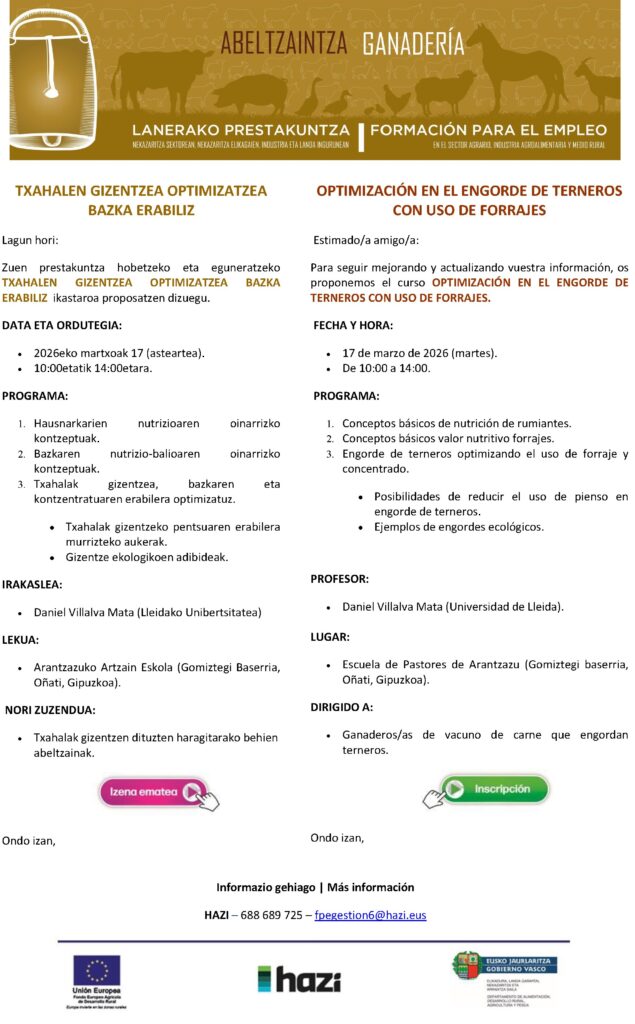 TXAHALEN GIZENTZEA OPTIMIZATZEA BAZKA ERABILIZ